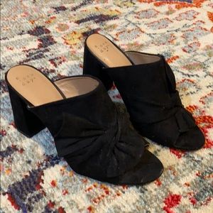 a new day black bow knotted black bow mule heel